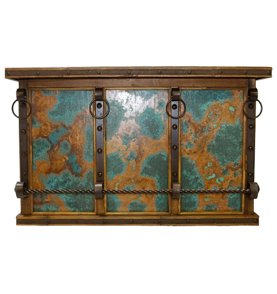 THE BLACKSMITHS BAR II | VERDI-GRIS COPPER INSERTS, FORGED IRON, WINE RACK