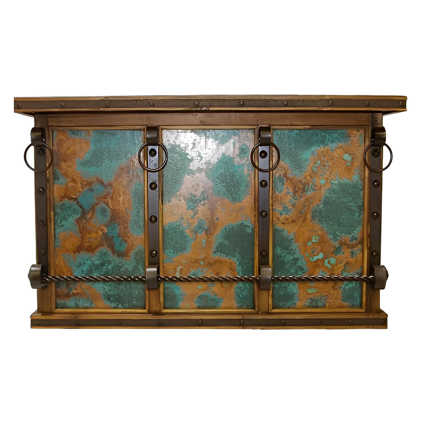 THE BLACKSMITHS BAR II | VERDI-GRIS COPPER INSERTS, FORGED IRON, WINE RACK