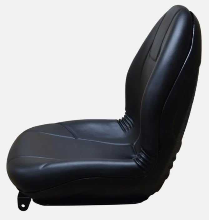 Tractor Seat with Flip-up Hinge Bracket; Compatible with Kubota Tractor Series: B2650, L2501, L2800, L3200, L3400, L3700, L3800, MX4700, MX5100; Black; High Back; industrial shell; 149000BK+901005