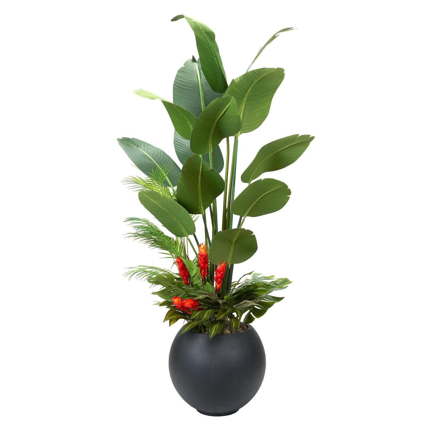 Artificial Traveler Palm with Under Planting 7ft