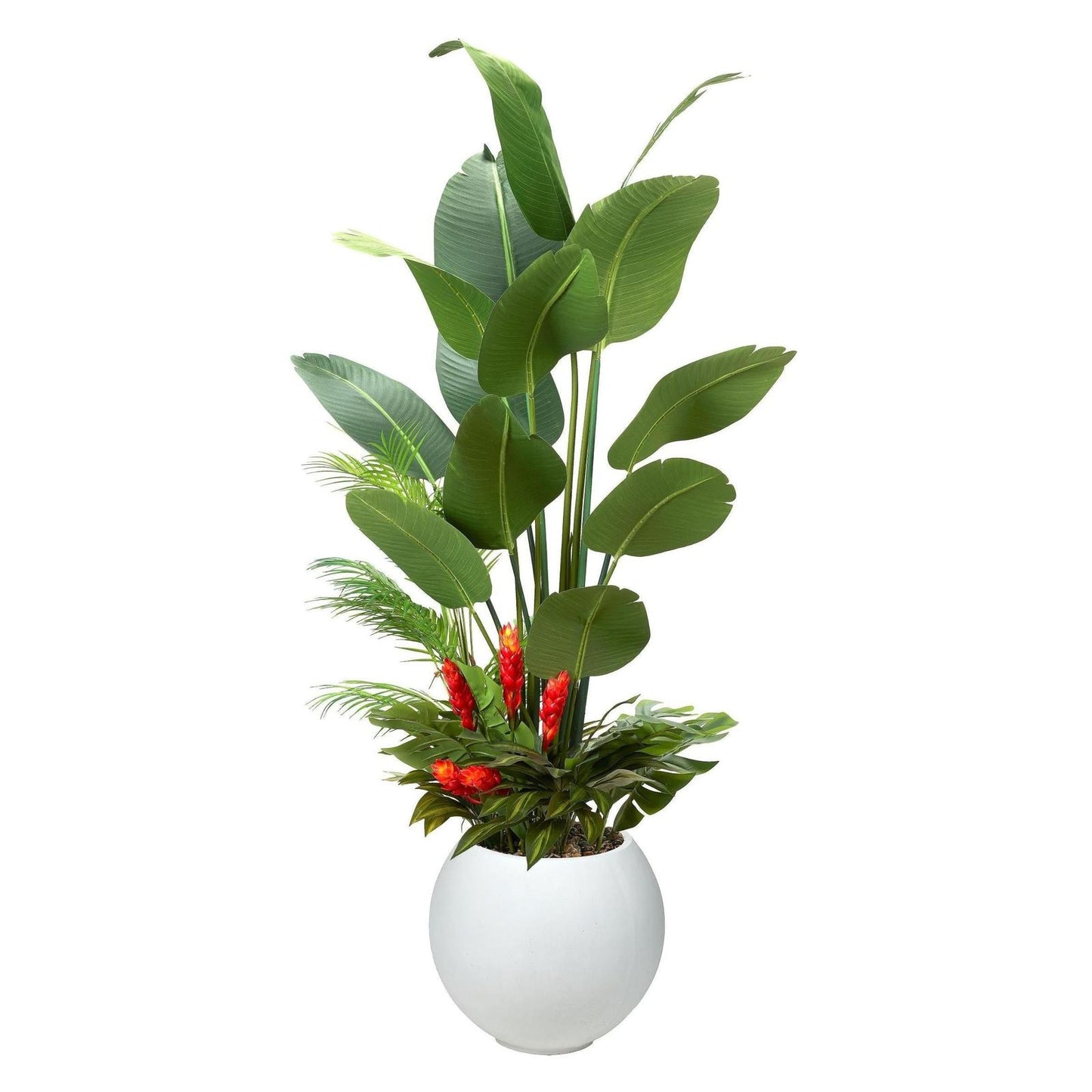 Artificial Traveler Palm with Under Planting 7ft