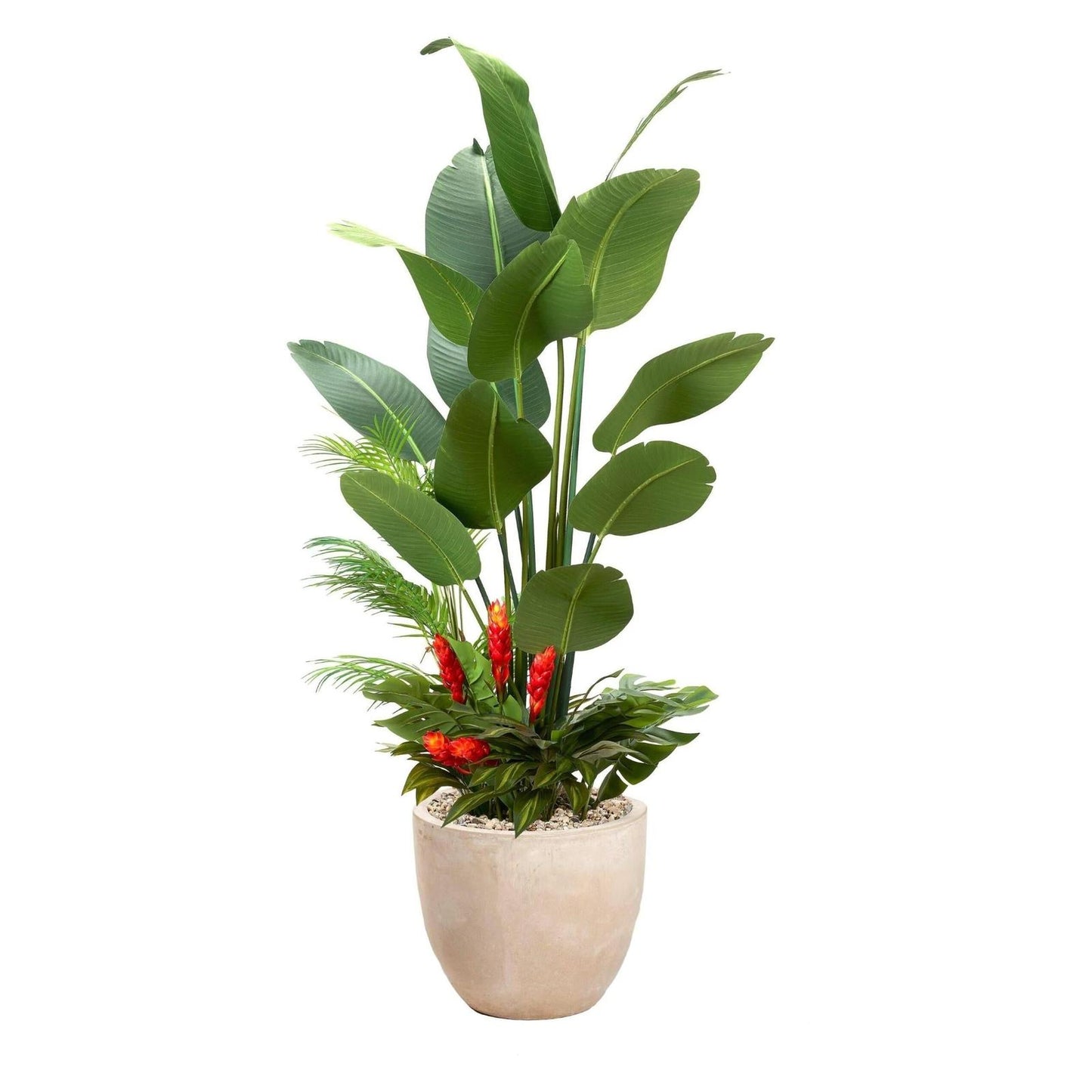 Artificial Traveler Palm with Under Planting 7ft