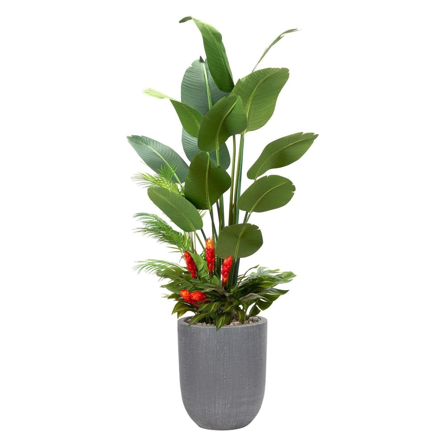 Artificial Traveler Palm with Under Planting 7ft