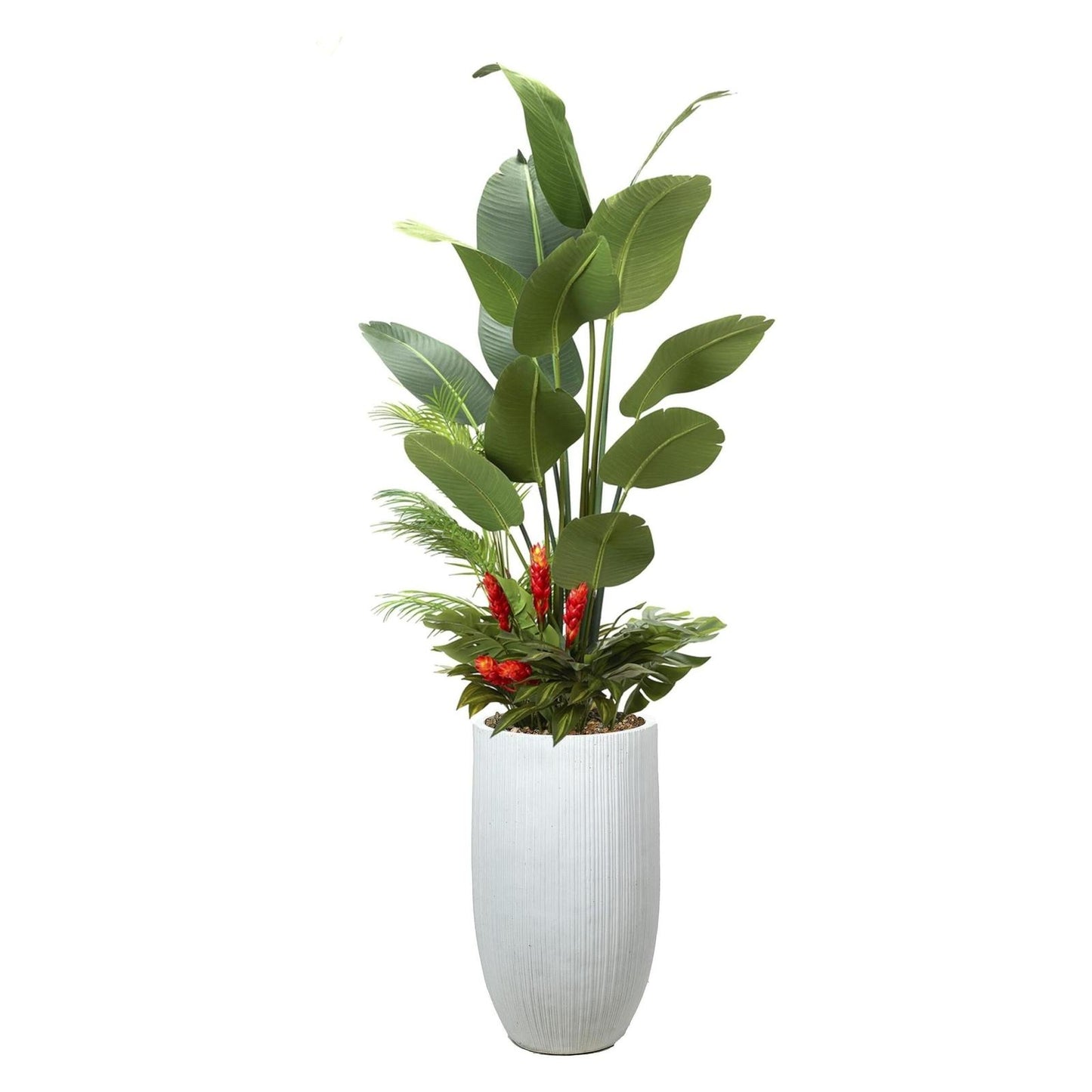 Artificial Traveler Palm with Under Planting 8ft