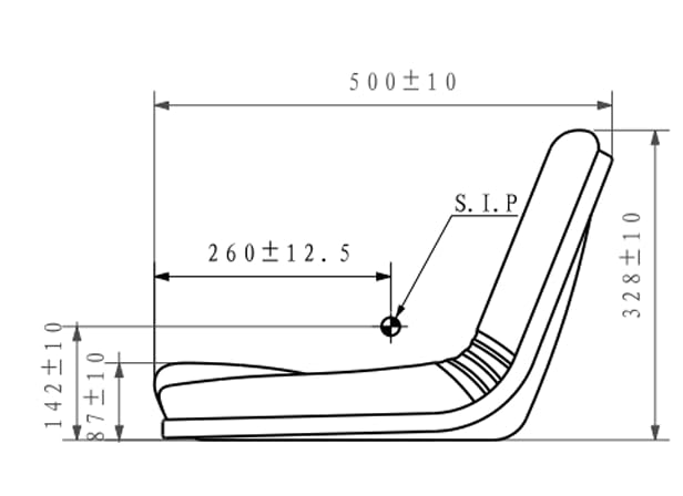 Zero Turn Lawn Mower Seat; Skid Steer Seat Replacement; 14" H x 20" W x 20" D; multiple bolt-hole configurations; Yellow; SU-109000YE