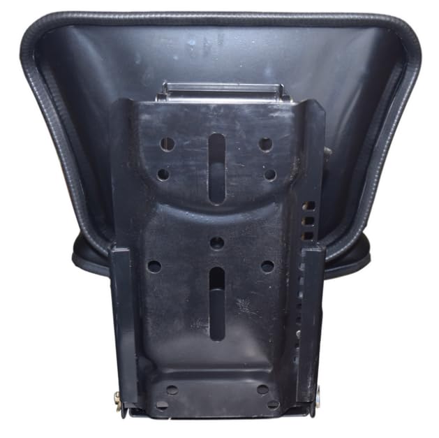 Universal trapezoid tractor seat with adjustable suspension; heavy duty Yellow vinyl covering, high density molded cushions and multiple mounting hole patterns; SU-Y10110YE