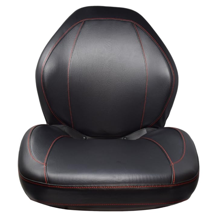 Replacement Seat for Zero Turn Lawn Mowers, Skid Steers, UTV's; Black; Compatible with Bobcat, Case, Cub Cadet, Dixon, Exmark, Gravely, Kawaski, Toro, Yamaha, etc.; Drilling May Be Required; 310000BK