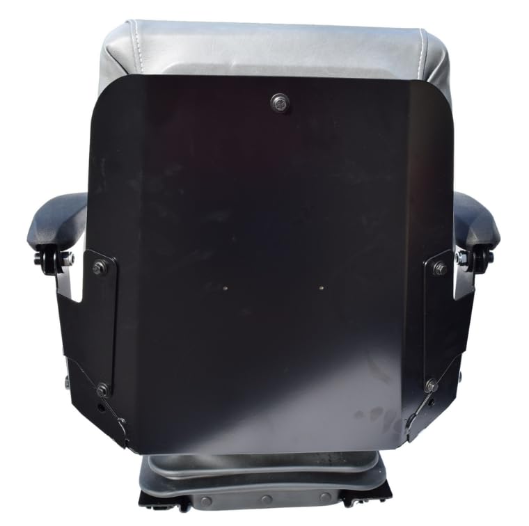 Replacement Seat for Zero Turn Mowers with Suspension & Armrests; Gray; 23.5" H (Max); Replaces Hustler 781104, 781849 and 792051; SU-311111GR-H3