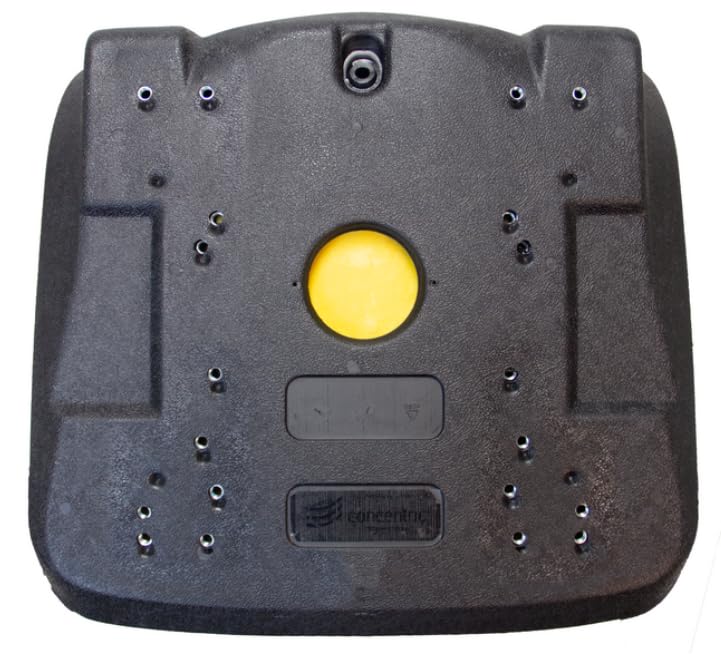 New 18.9" Tall Replacement Seat for Lawn Mowers, Skid Steers, Tractors, Gators, etc.; Black; Includes drain hole and multiple bolt-hole configurations; vinyl; SU-143000BK