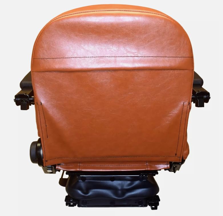 Suspension Seat for Lawn Mowers & ZTRs; Compatible with Husqvarna, Hustler, Jacobsen, John Deere, Kubota, Mustang, New Holland, SCAG, Simplicity, Walker, Woods; Premium OEM Style Brown; 201111BR-M2