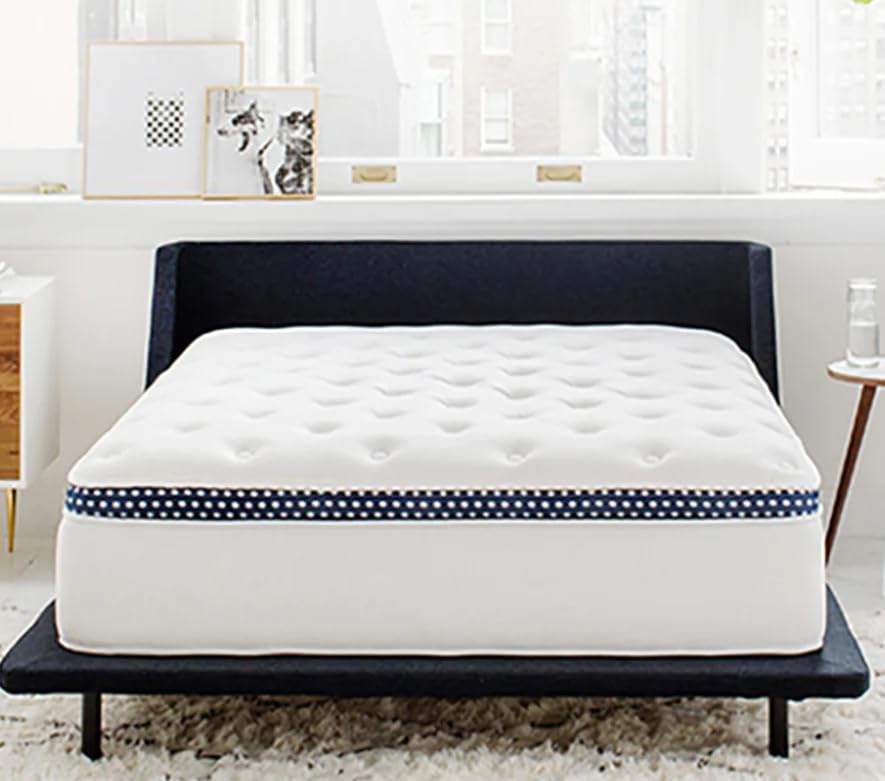 WinkBeds White Luxury Hybrid Cooling 13.5" Euro-Top Mattress | Softer Than Silk Cover | Made in The USA