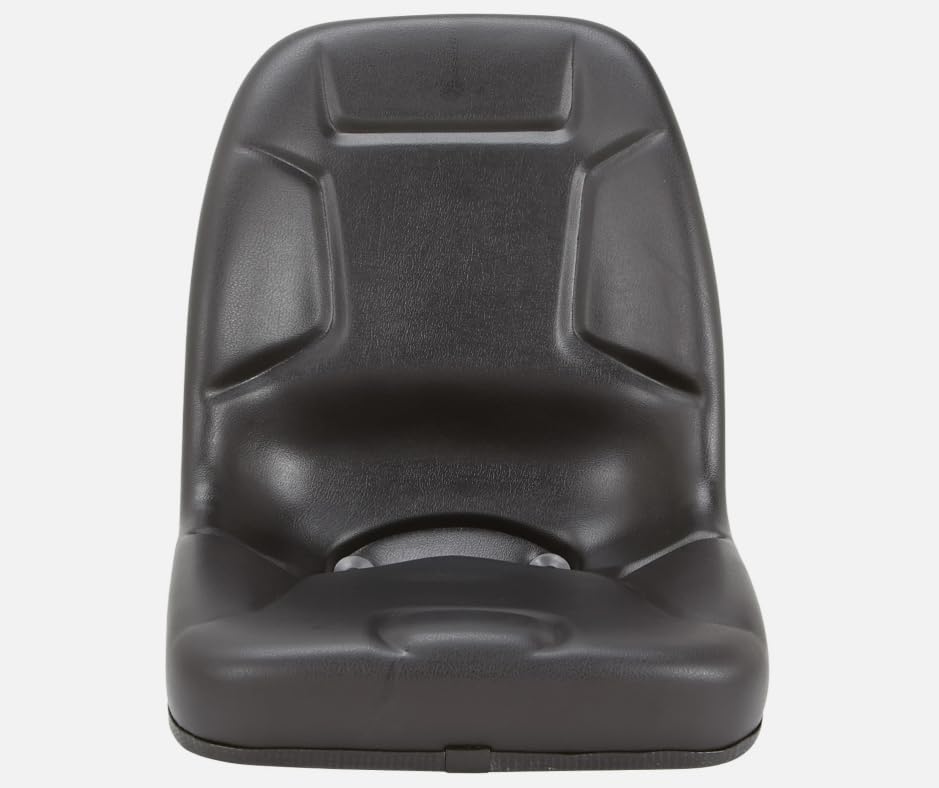 High Back Compact Tractor Seat; Compatible with Mitsubishi, Rhino, Satoh White, Kubota, Kumiai, Mahindra, Massey Ferguson, & Yanmar - Includes Flip Bracket Kit