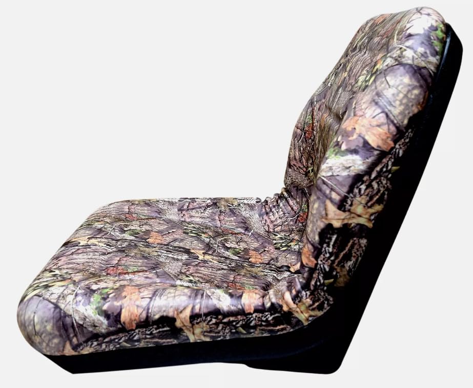 Camo Skid Steer & Compact Tractor Seat Compatible with Caterpillar, John Deere, Komatsu, New Holland; 18.9 inches high; Vinyl; (If the Bolt-Hole Patterns Don't Match, Drilling is Required); 143000CM-4