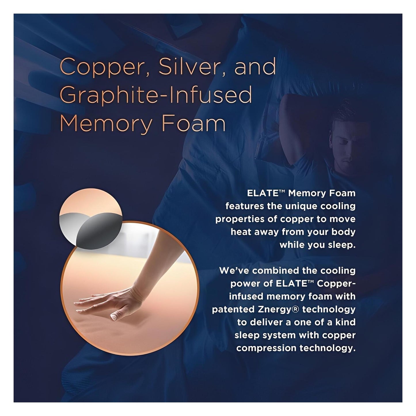 Tommie Copper 14 inch Luxury Hybrid Gray Mattress | Copper Infused | Made in The USA