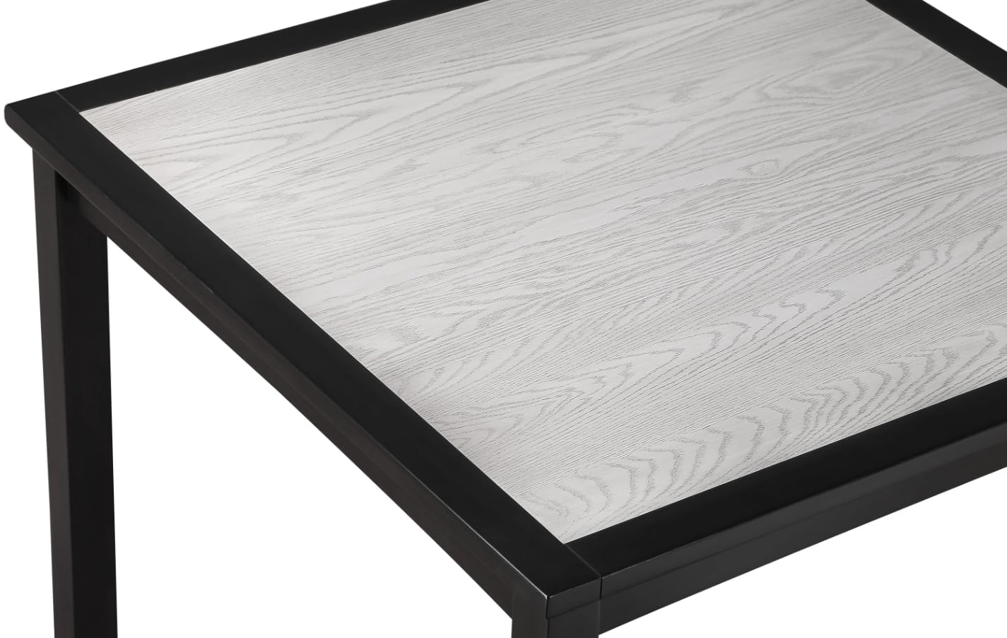 Counter Height Table and 4 Chairs | 5-Piece Set | Black & White