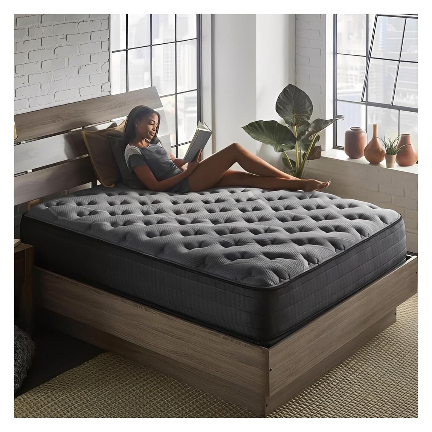 Gray Iris Luxury Hybrid 12 inch Mattress | Made in the USA
