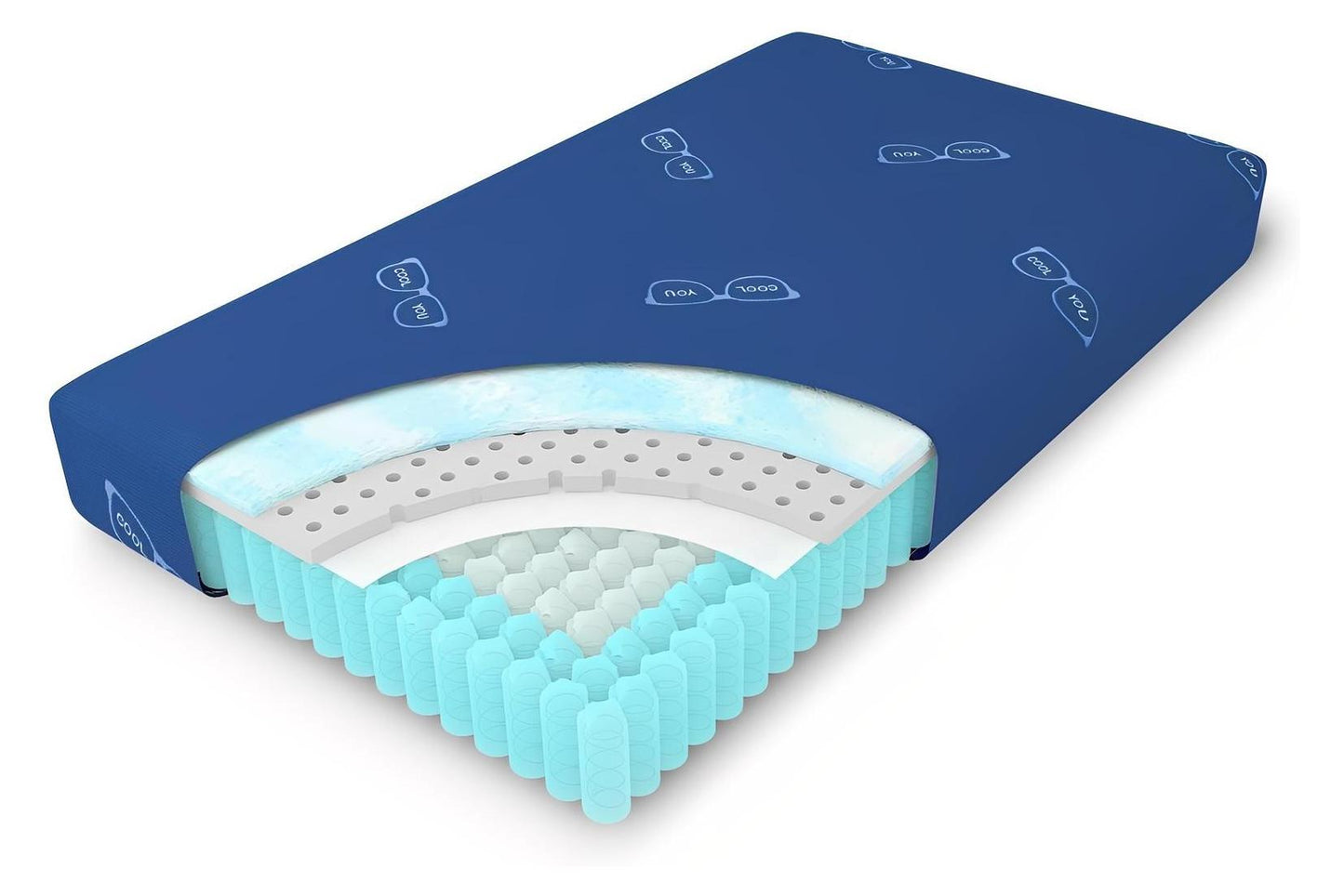 Kids Blue Hybrid Mattress | Removable Cover | Twin or Full