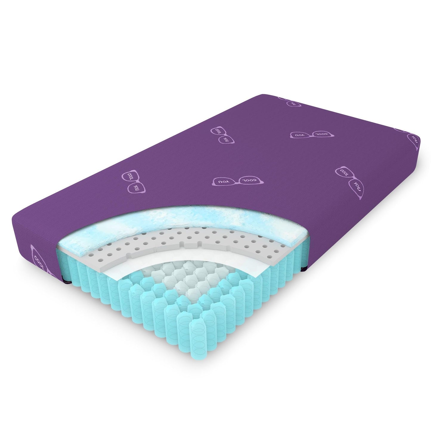 Kids Lavender Hybrid Mattress | Removable Cover | Twin or Full
