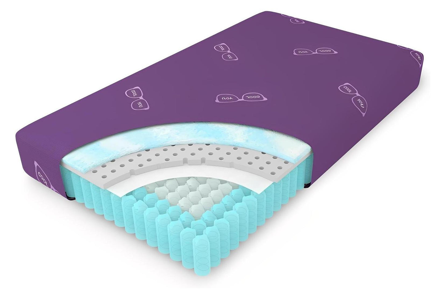 Kids Lavender Hybrid Mattress | Removable Cover | Twin or Full