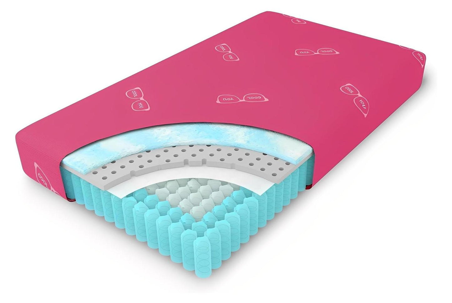 Pink Hybrid Mattress for Girls | Removable Cover | Twin or Full