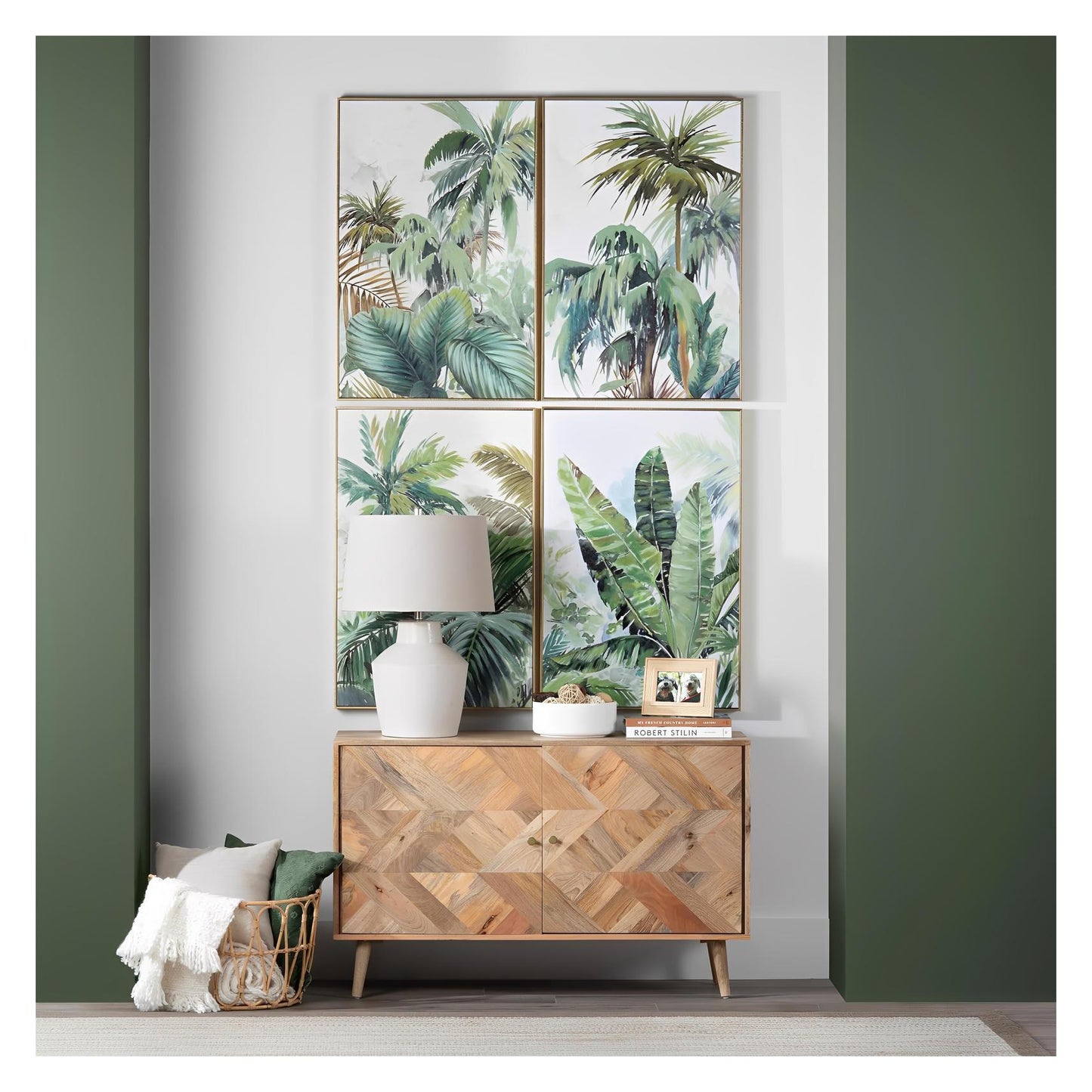 Palms And Ferns Wall Art made of canvas; 24 x 2 x 36 (in)