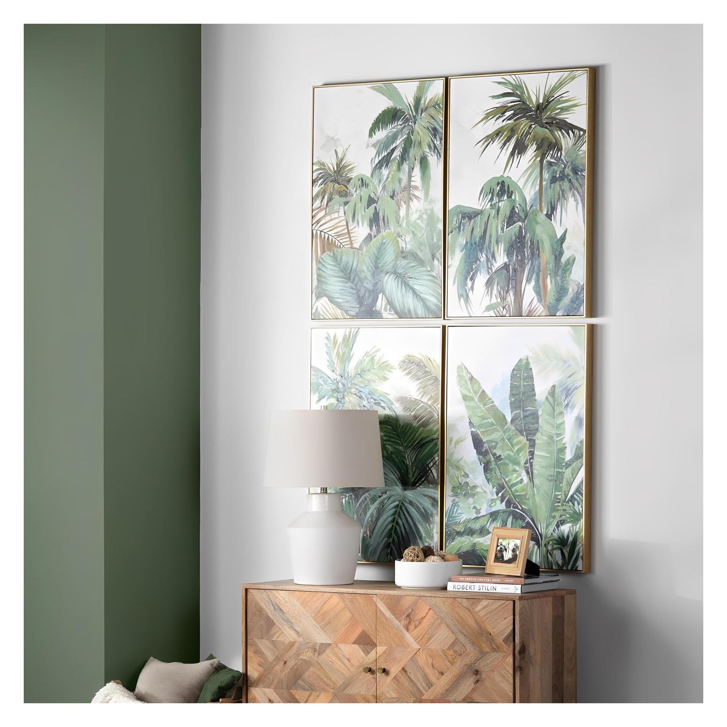 Palms And Ferns Wall Art made of canvas; 24 x 2 x 36 (in)