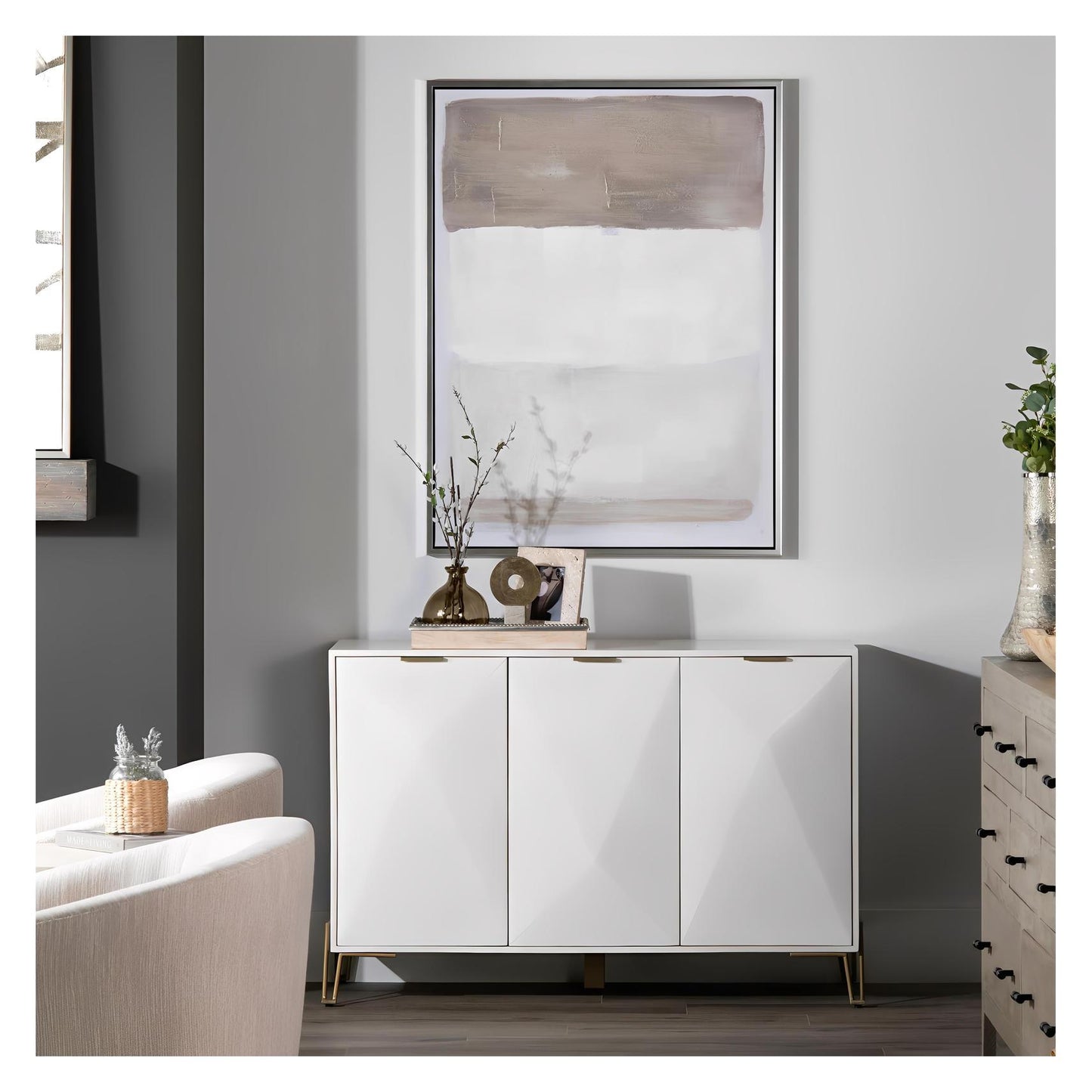 Tan Lines 2 Wall Art made of canvas, paint, polystyrene; 59 x 2 x 78.7 (in)