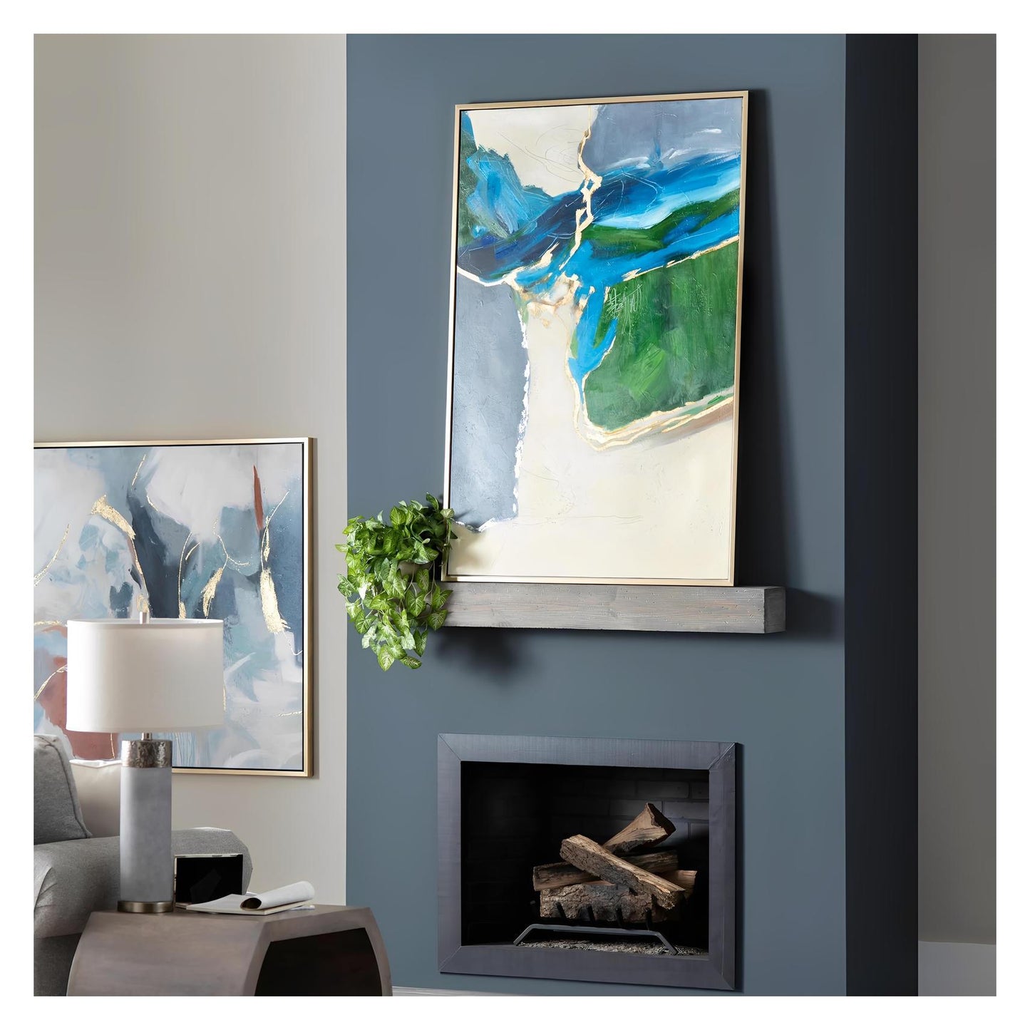 Leblanc Wall Art made of canvas, wood; 42 x 1.5 x 62 (in)