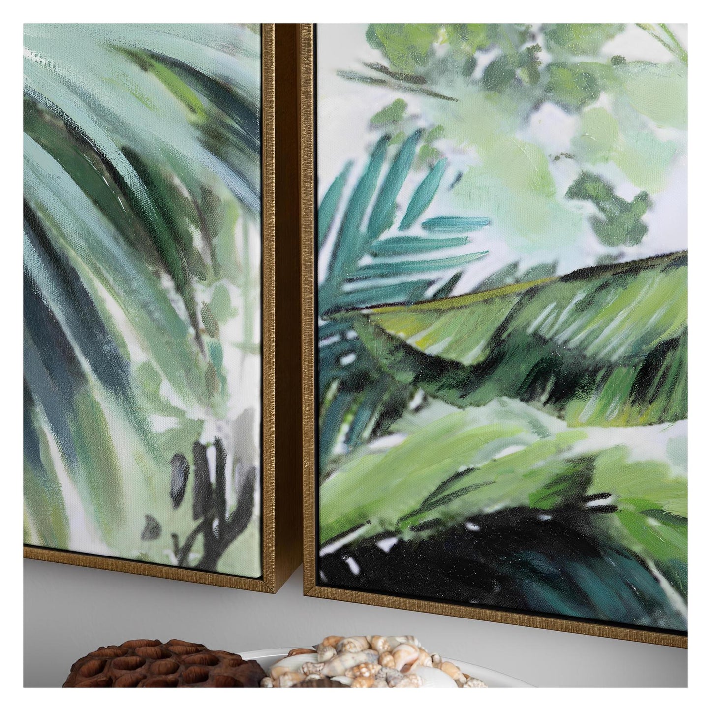 Palms And Ferns Wall Art made of canvas; 24 x 2 x 36 (in)