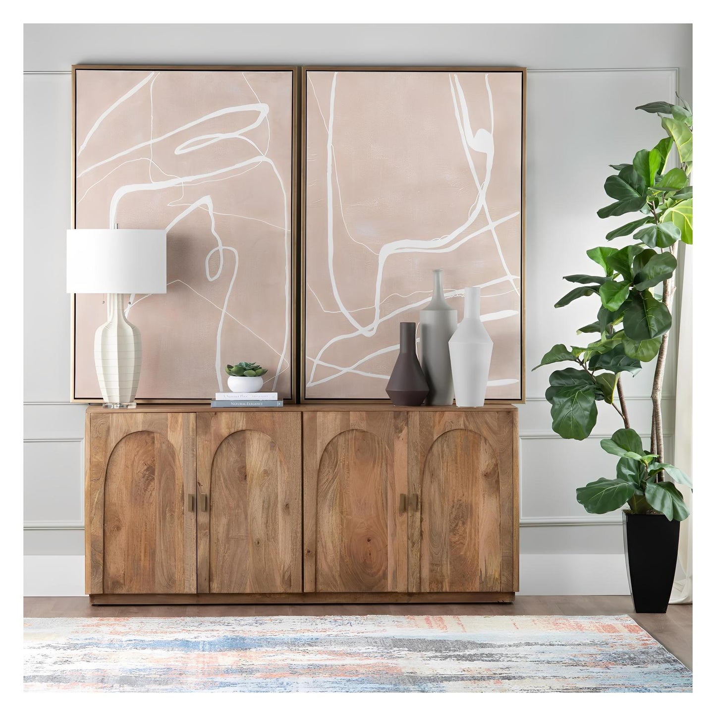 Roxbury Wall Art made of canvas; 39.4 x 1.5 x 59 (in)