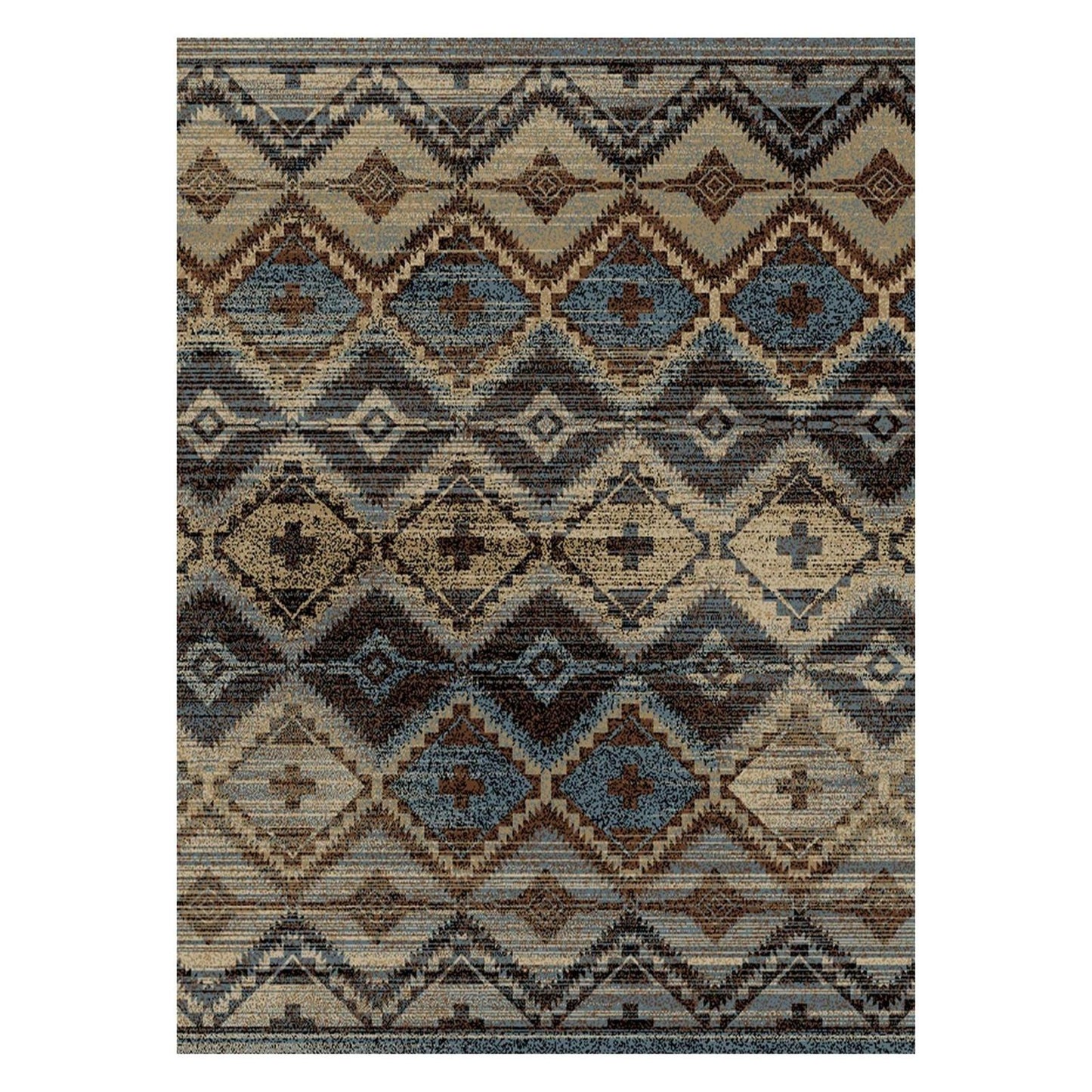 American Destinations Big Sky Blue 7'10"x9'10" Area Rug | 100% Polypropylene | Machine Loomed | 10 mm pile height