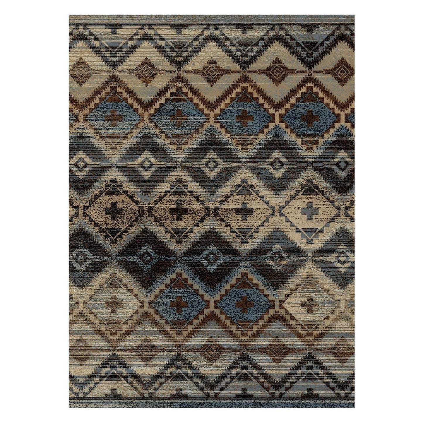 American Destinations Big Sky Blue 2'3"x7'7" Area Rug | 100% Polypropylene | Machine Loomed | 10 mm pile height