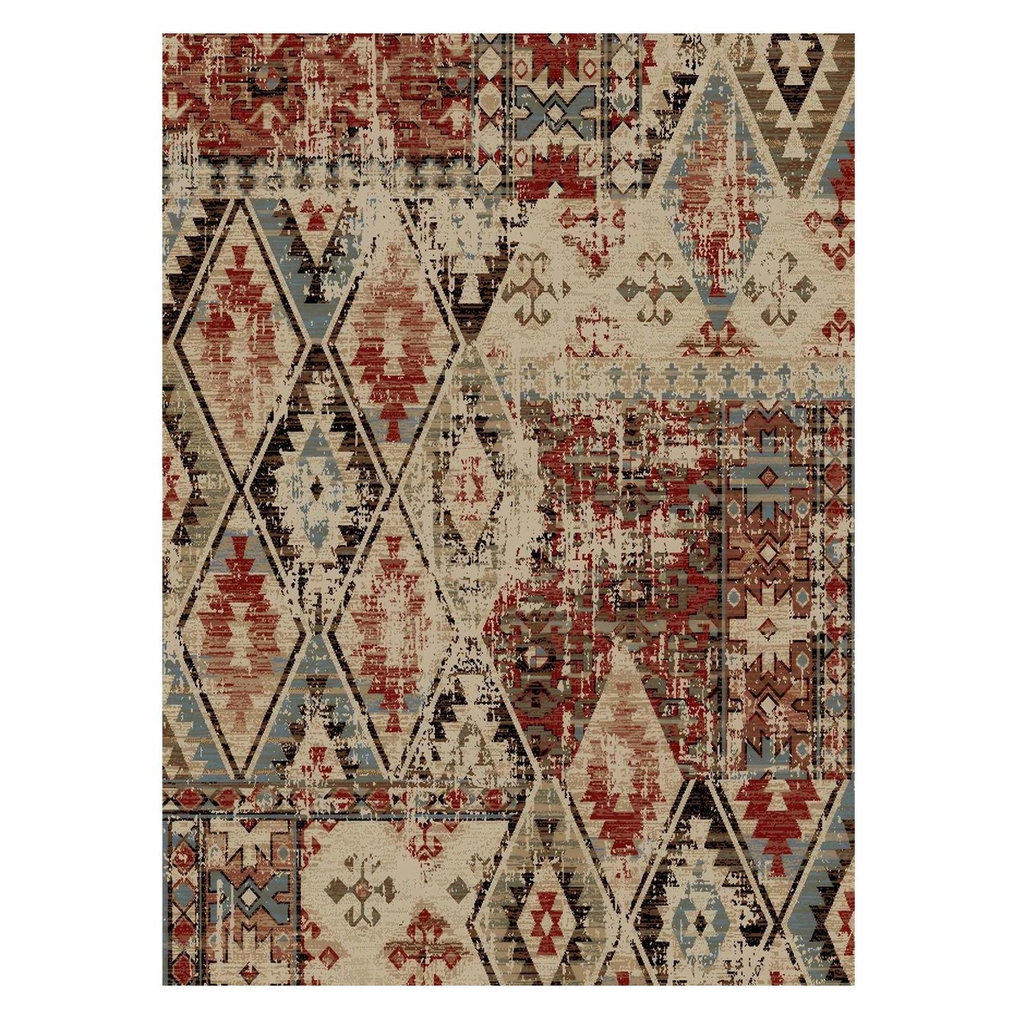 American Destinations Tucson Multi 2'3"x3'3" Area Rug | 100% Polypropylene | Machine Loomed | 10 mm pile height
