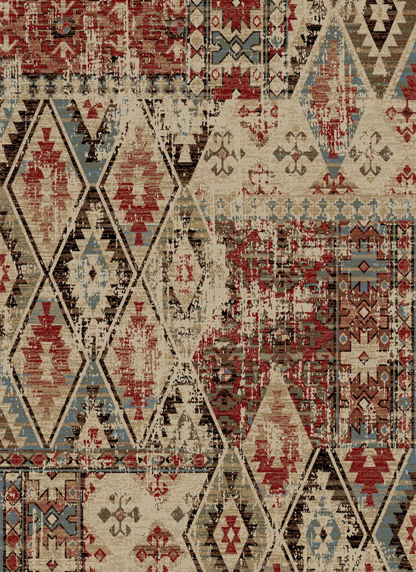 American Destinations Tucson Multi 7'10"x9'10" Area Rug | 100% Polypropylene | Machine Loomed | 10 mm pile height
