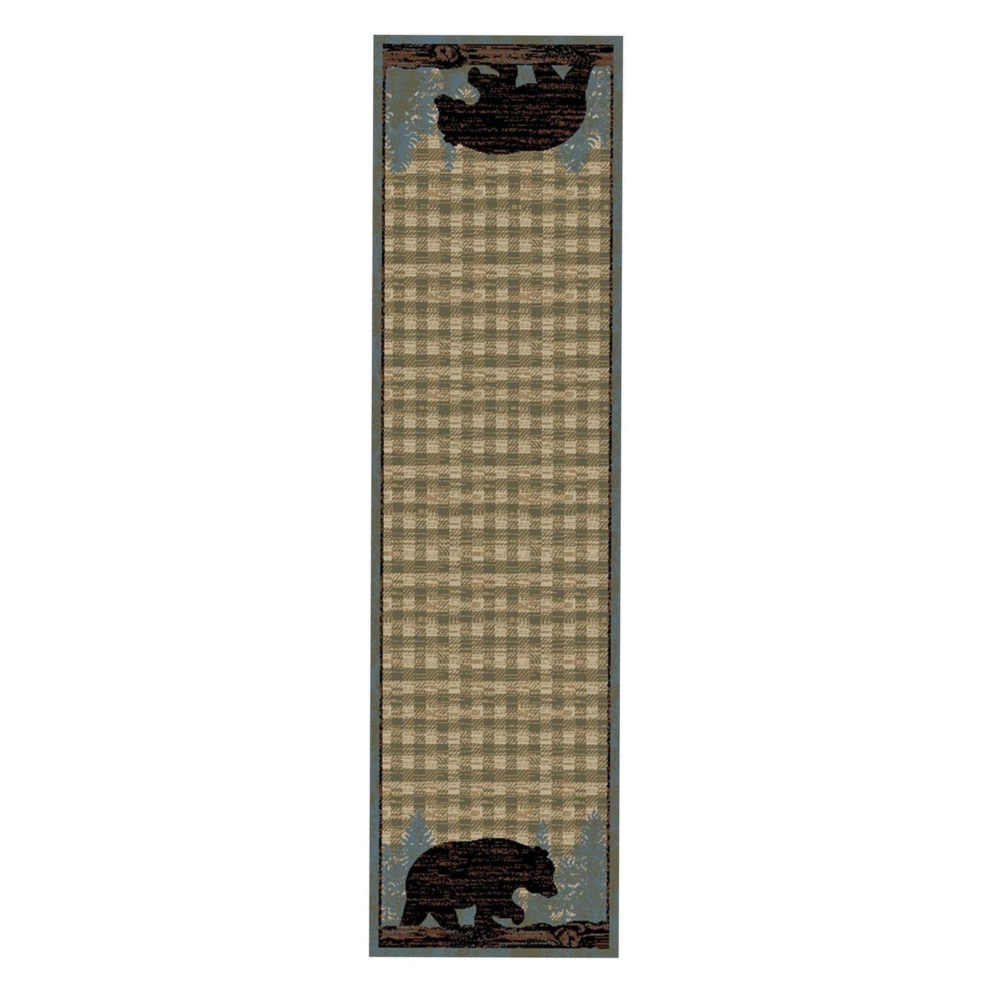 American Destinations Ashland Blue 7'10"x9'10" Area Rug | 100% Polypropylene | Machine Loomed | 10 mm pile height