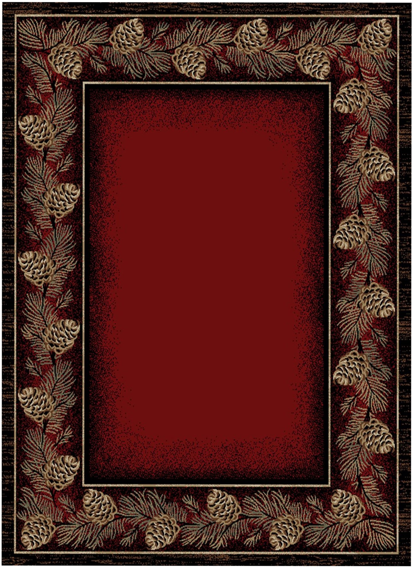 American Destinations Danbury Red 2'3"x3'3" Area Rug | 100% Polypropylene | Machine Loomed | 10 mm pile height