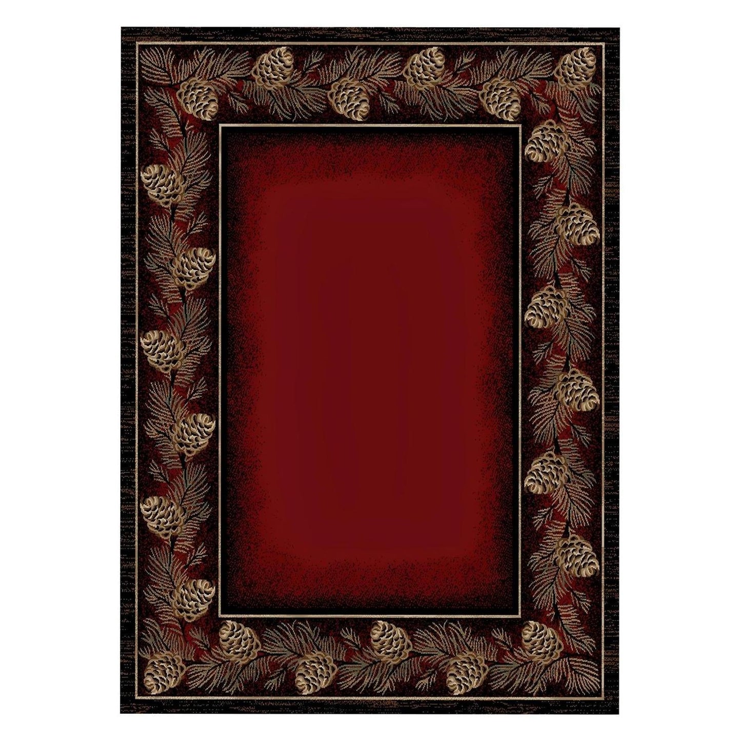 American Destinations Danbury Red 5'3"x7'3" Area Rug | 100% Polypropylene | Machine Loomed | 10 mm pile height