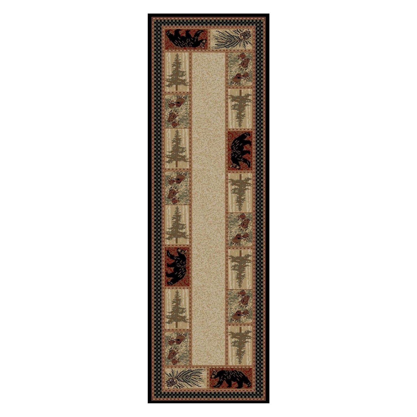 American Destinations Cades Cove Multi 5'3" Round Area Rug | 100% Polypropylene | Machine Loomed | 10 mm pile height