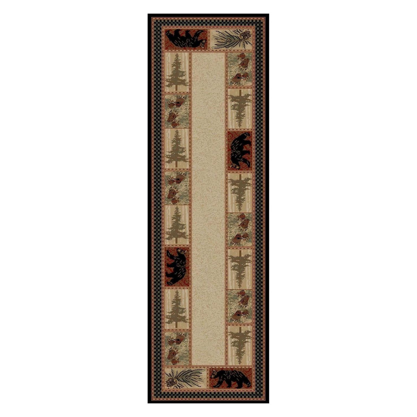 American Destinations Cades Cove Multi 2'3"x7'7" Area Rug | 100% Polypropylene | Machine Loomed | 10 mm pile height