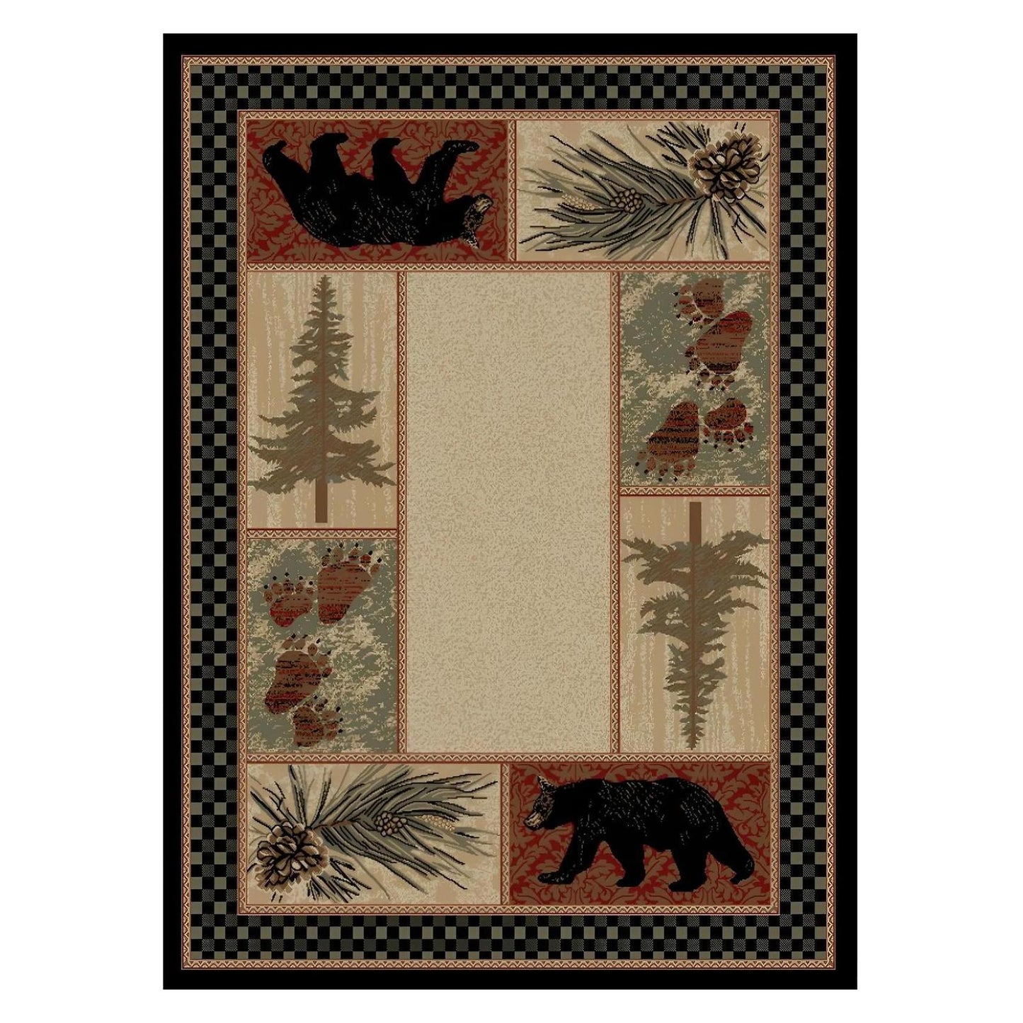 American Destinations Cades Cove Multi 2'3"x3'3" Area Rug | 100% Polypropylene | Machine Loomed | 10 mm pile height