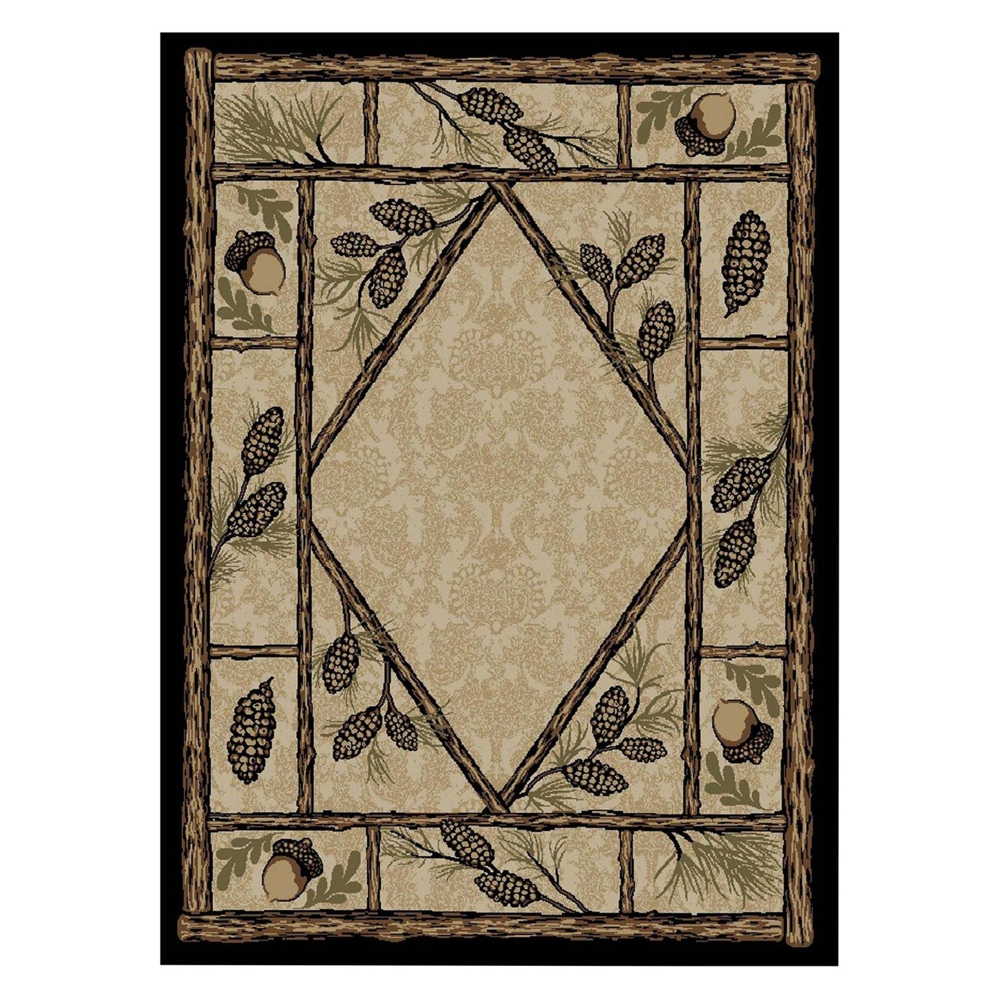 American Destinations Brasstown Bald Multi 7'10"x9'10" Area Rug | 100% Polypropylene | Machine Loomed | 10 mm pile height