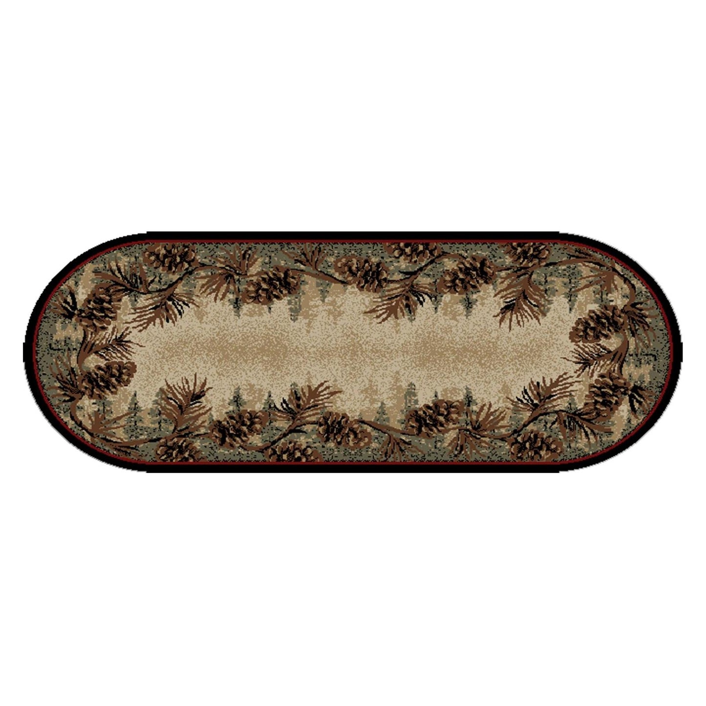 American Destinations Mount Le Conte 7'10" Round Area Rug | 100% Polypropylene | Machine Loomed | 10 mm pile height