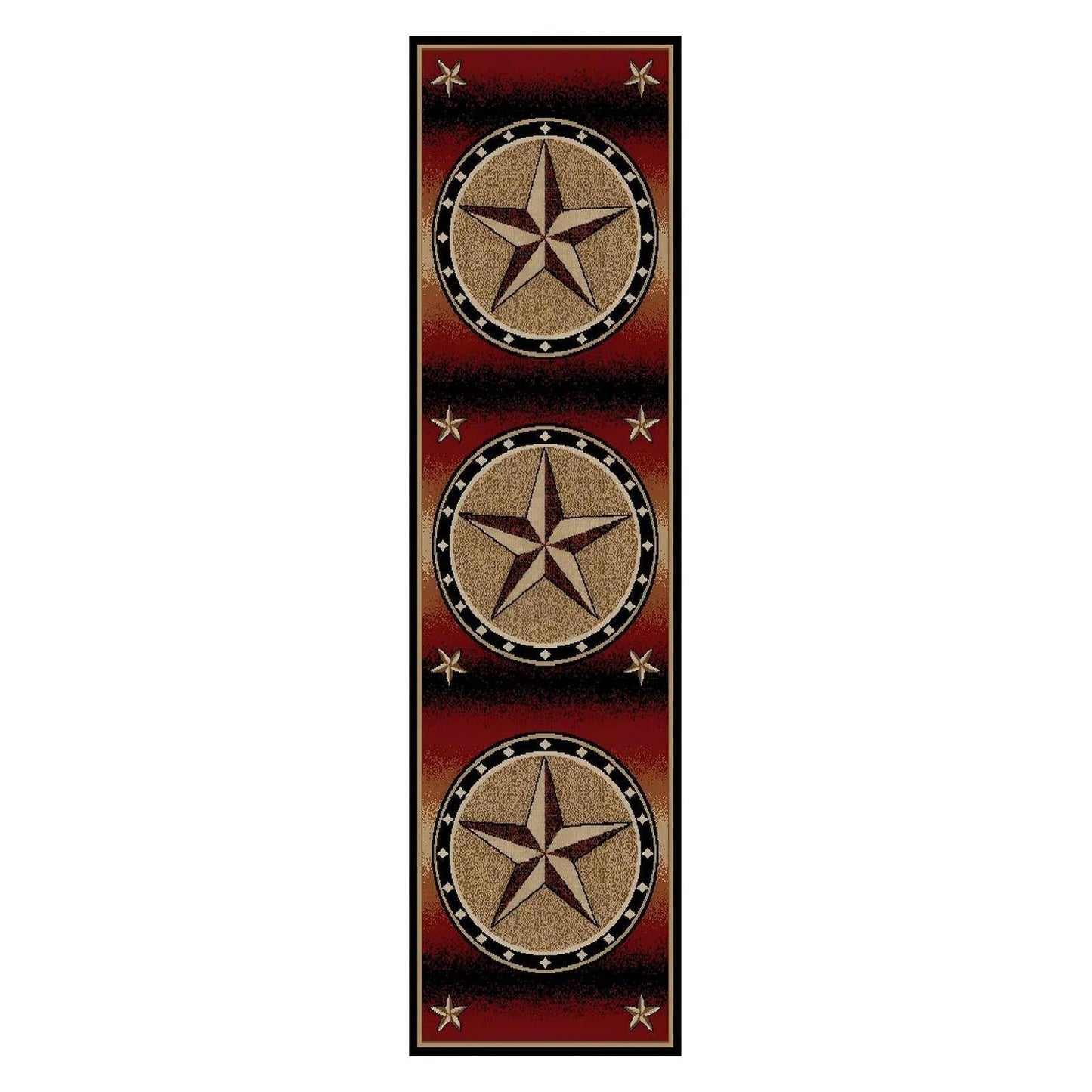 American Destinations Amarillo Rust 2'3"x7'7" Area Rug | 100% Polypropylene | Machine Loomed | 10 mm pile height