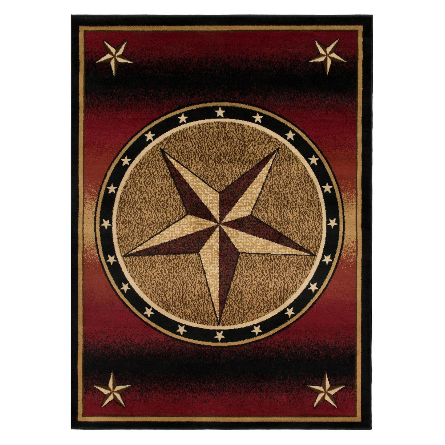 American Destinations Amarillo Rust 7'10"x9'10" Area Rug | 100% Polypropylene | Machine Loomed | 10 mm pile height