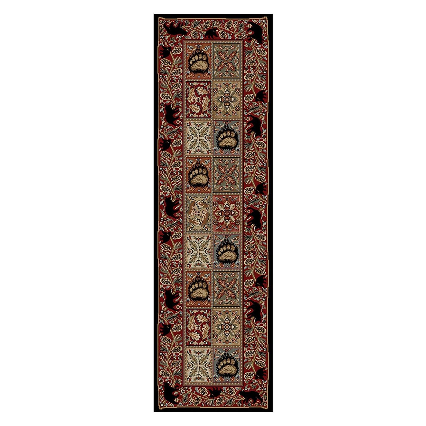 American Destinations Masters Lodge Ebony 7'10"x9'10" Area Rug | 100% Polypropylene | Machine Loomed | 10 mm pile height