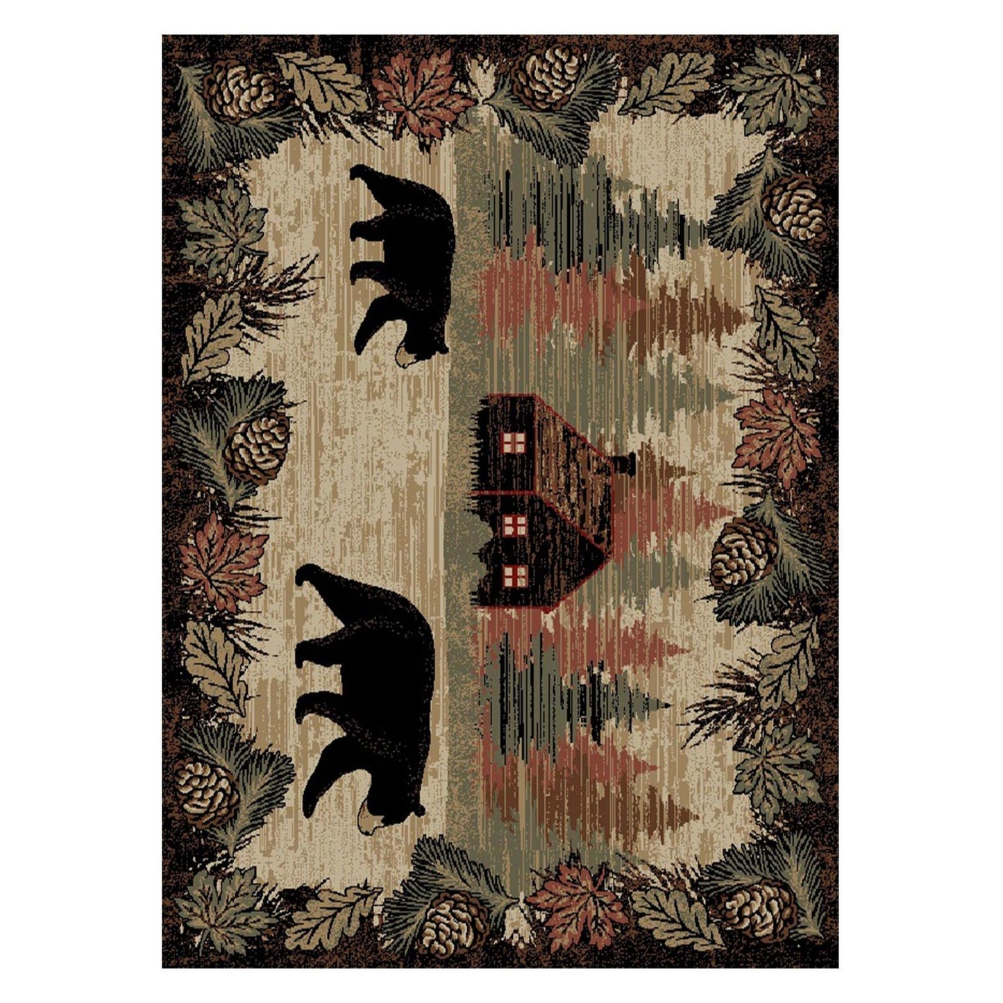 American Destinations Happy Valley Multi 7'10"x9'10" Area Rug | 100% Polypropylene | Machine Loomed | 10 mm pile height