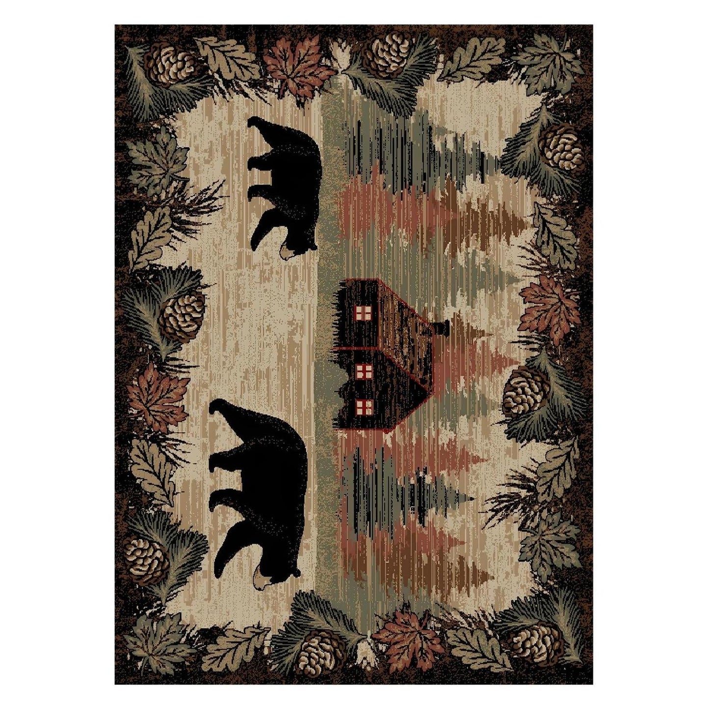 American Destinations Happy Valley Multi 2'3"x3'3" Area Rug | 100% Polypropylene | Machine Loomed | 10 mm pile height