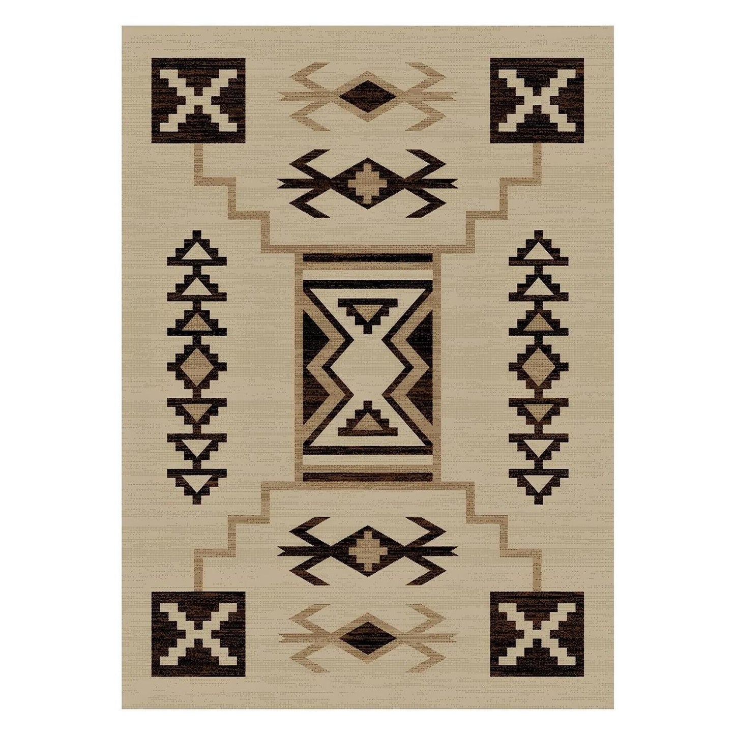 American Destinations Mission Viejo Ivory 5'3"x7'3" Area Rug | 100% Polypropylene | Machine Loomed | 10 mm pile height