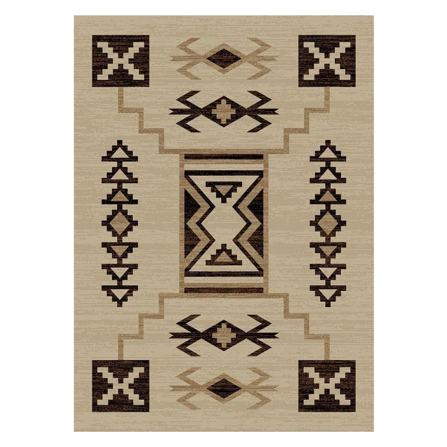 American Destinations Mission Viejo Ivory 5'3"x7'3" Area Rug | 100% Polypropylene | Machine Loomed | 10 mm pile height