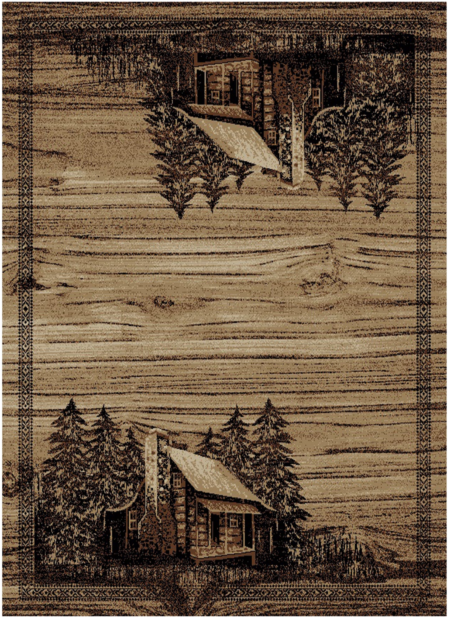 American Destinations Rocky Bottom 7'10"x9'10" Area Rug | 100% Polypropylene | Machine Loomed | 10 mm pile height